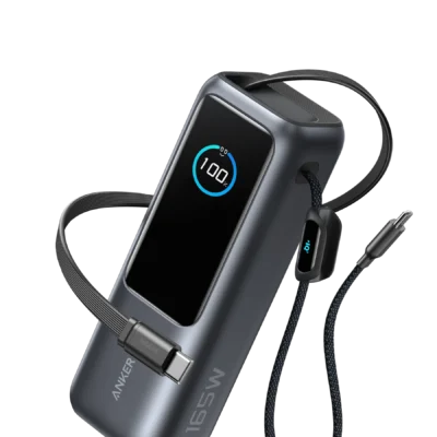 Anker Zolo A1695H11 25,000mAh 165W Built-in Retractable Cables Power Bank – Black