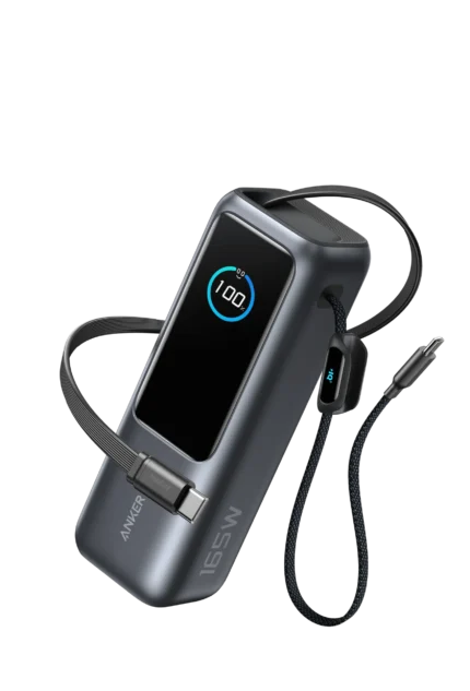Anker Zolo A1695H11 25,000mAh 165W Built-in Retractable Cables Power Bank – Black