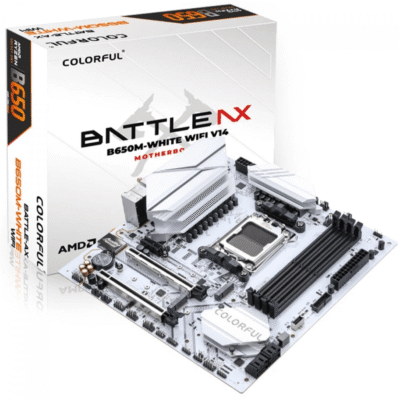 Colorful Battle-Ax B650M-Plus Wifi V15 DDR5 AMD AM5 microATX Motherboard - White