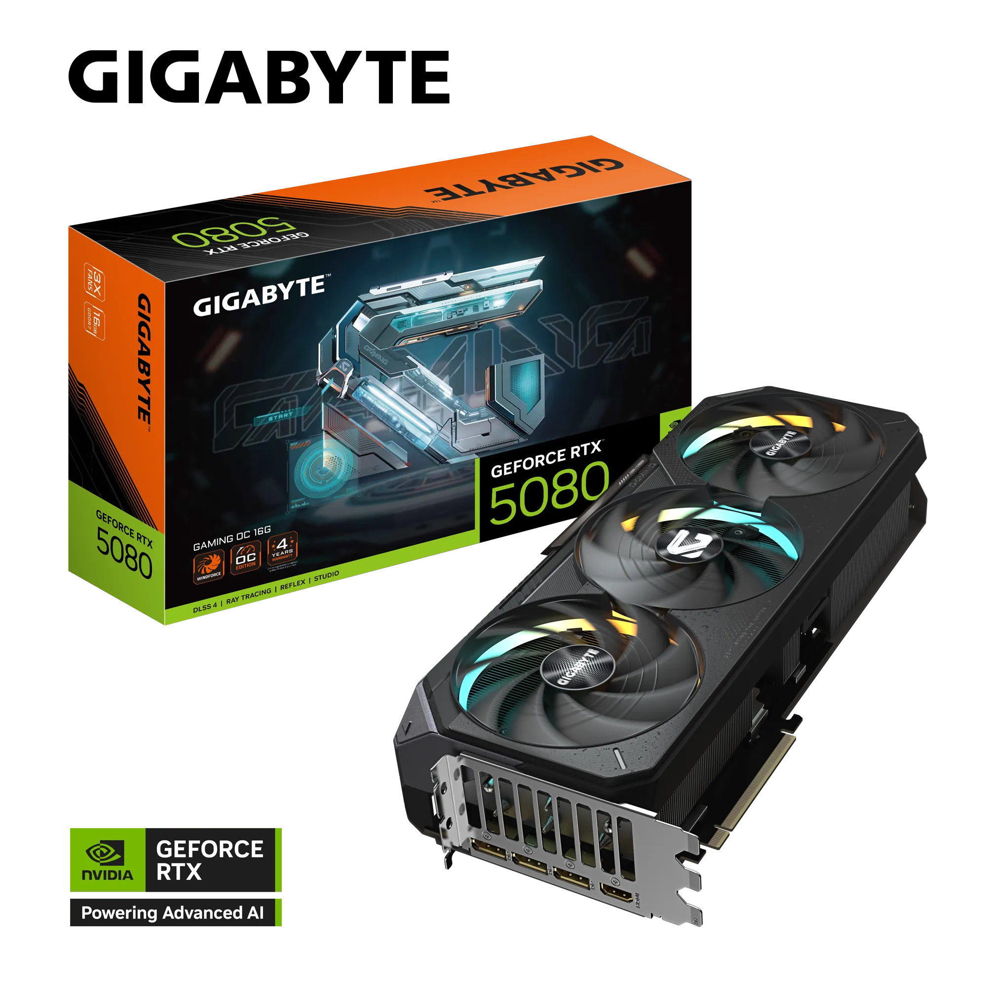 Gigabyte GeForce RTX 5080 Gaming OC 16GB GDDR7 3X Fan Graphic Card