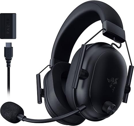 Razer BlackShark V2 HyperSpeed Wireless Gaming Headset:2.4GHz, Bluetooth or USB - THX Spatial Audio - Titanium 50mm Drivers - 70 Hr Battery