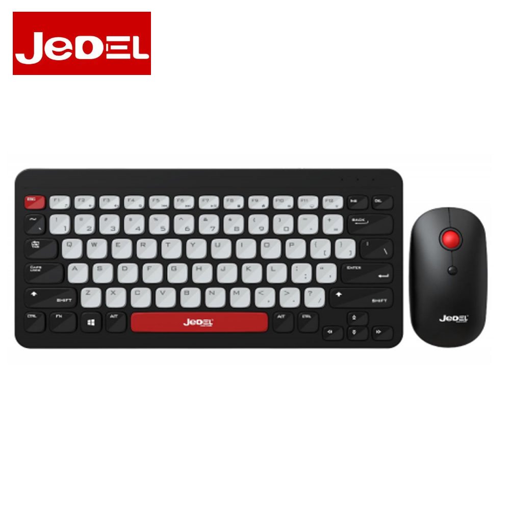 JEDEL WS681 Mini Stylish Wireless Gaming Keyboard - Black