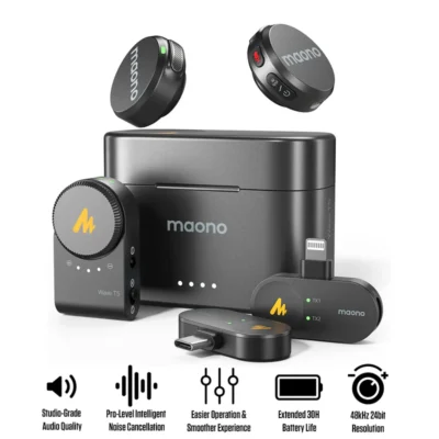 MAONO Wave T5 Wireless Lavalier Microphone