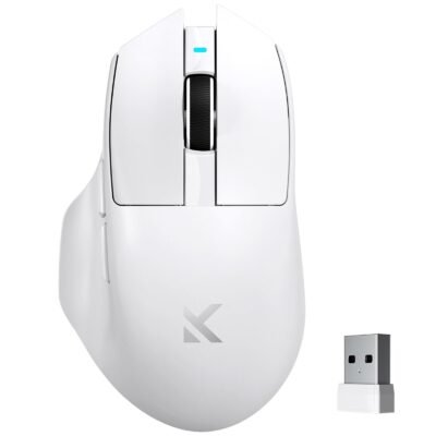 MCHOSE G7 Lightweight Ergonomic Wireless Mouse - White