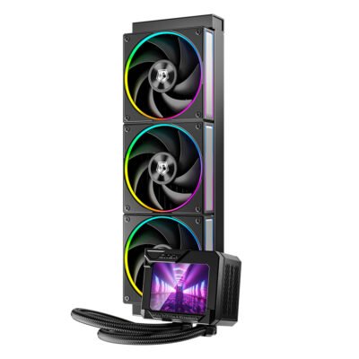 ID-COOLING DL360 MAX ARGB 360mm AIO Liquid CPU Cooler with Magnetic Modular 3.5" LCD - Black