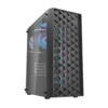 DarkFlash DK351 ATX PC Case with 4 ARGB Fans - Black