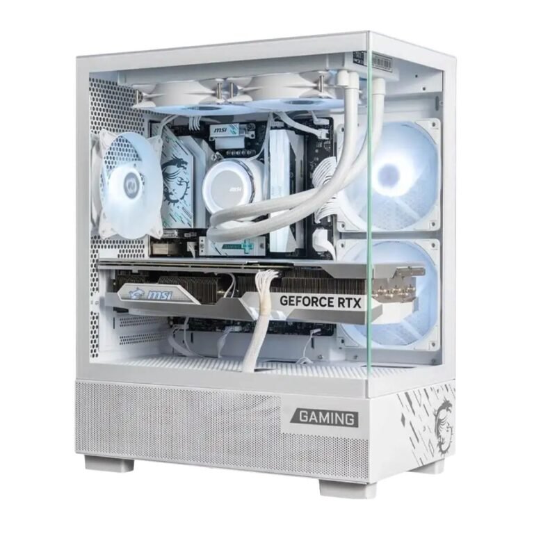 MSI PANO M110L Crystal Tower MATX Gaming PC Casing - White