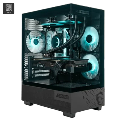 MSI Pag PANO M110L Crystal Tower MATX Gaming PC Casing - Black