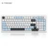 E-Yooso Z98 Wireless Gaming Keyboard - Tri Mode 98-Keys Mechanical Keyboard - Black/White/Blue
