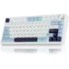 AULA F75 Wireless Mechanical Keyboard - Glacier White