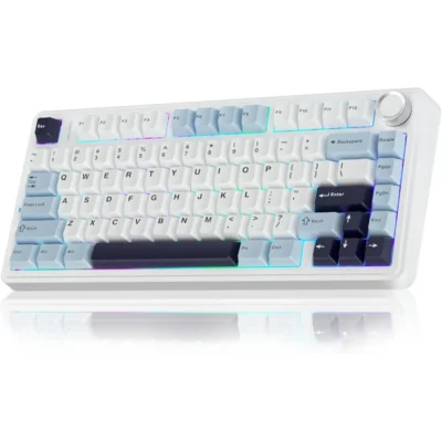 AULA F75 Wireless Mechanical Keyboard - Glacier White