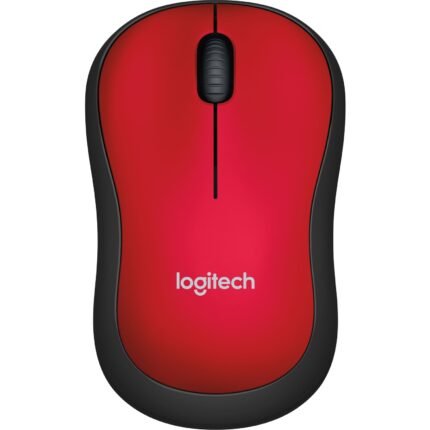 Logitech M185 Wireless Mouse – Red