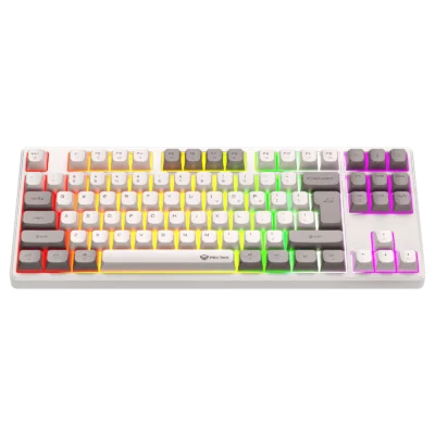 MEETION MK14 Mix Colour Backlit RGB Gaming Mechanical Keyboard - White