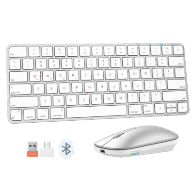 MEETION ikey C210 Wireless Bluetooth Keyboard and Mouse - White