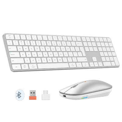 Meetion iKey C230 Wireless Keyboard and Mouse Combo - Silver