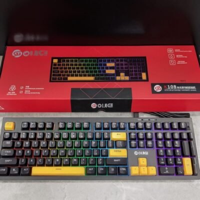 OIJIGE K108 Wired RGB Gaming keyboard - Black