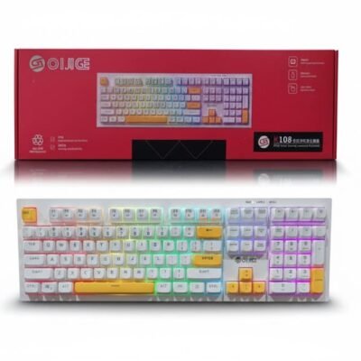 OIJIGE K108 Wired RGB Gaming keyboard - White