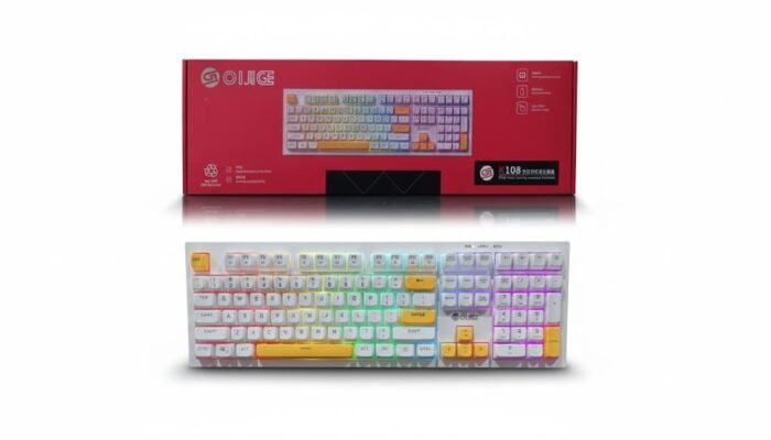 OIJIGE K108 Wired RGB Gaming keyboard - White