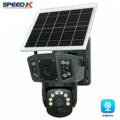 SpeedX CA-WC013 Solar Outdoor 8mp Dual Lens WIFI Security Camera