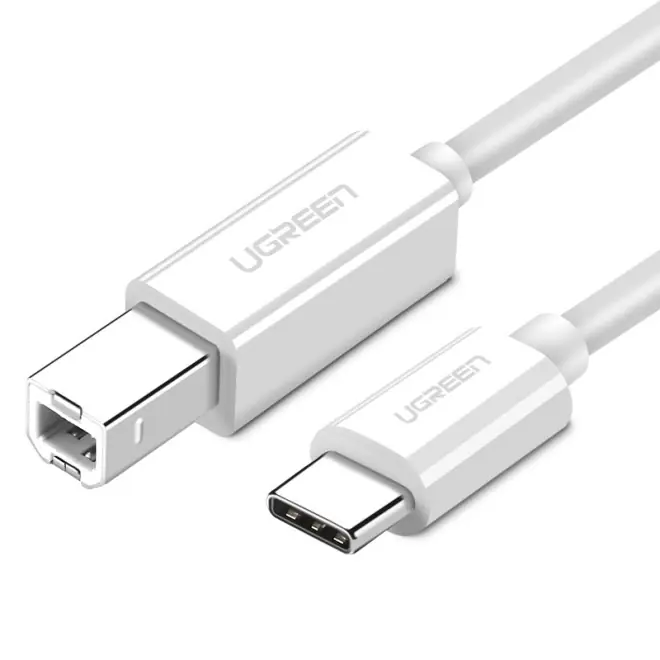 UGREEN 40417 USB TYPE-C TO USB B CABLE 1.5M - White