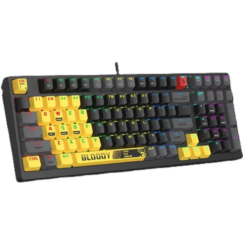 A4 Tech Bloody S98 Mechanical Wired Gaming Keyboard - Sports Lime