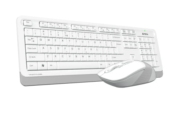 A4Tech Fstyler FG1010S Wireless Keyboard & Silent Mouse Combo - White