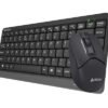 A4Tech Fstyler FG1112 Wireless Multimedia Compact Keyboard & Mouse Combo - Black