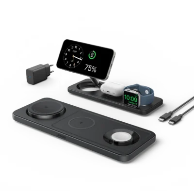 Anker A25m1 Foldable 3-in-1 Wireless Charging Station Qi2 Certified