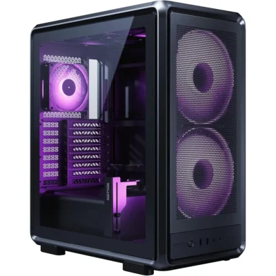 Cooler Master MasterFrame 500 ARGB PC Case with 3 ARGB fans - Mesh Black