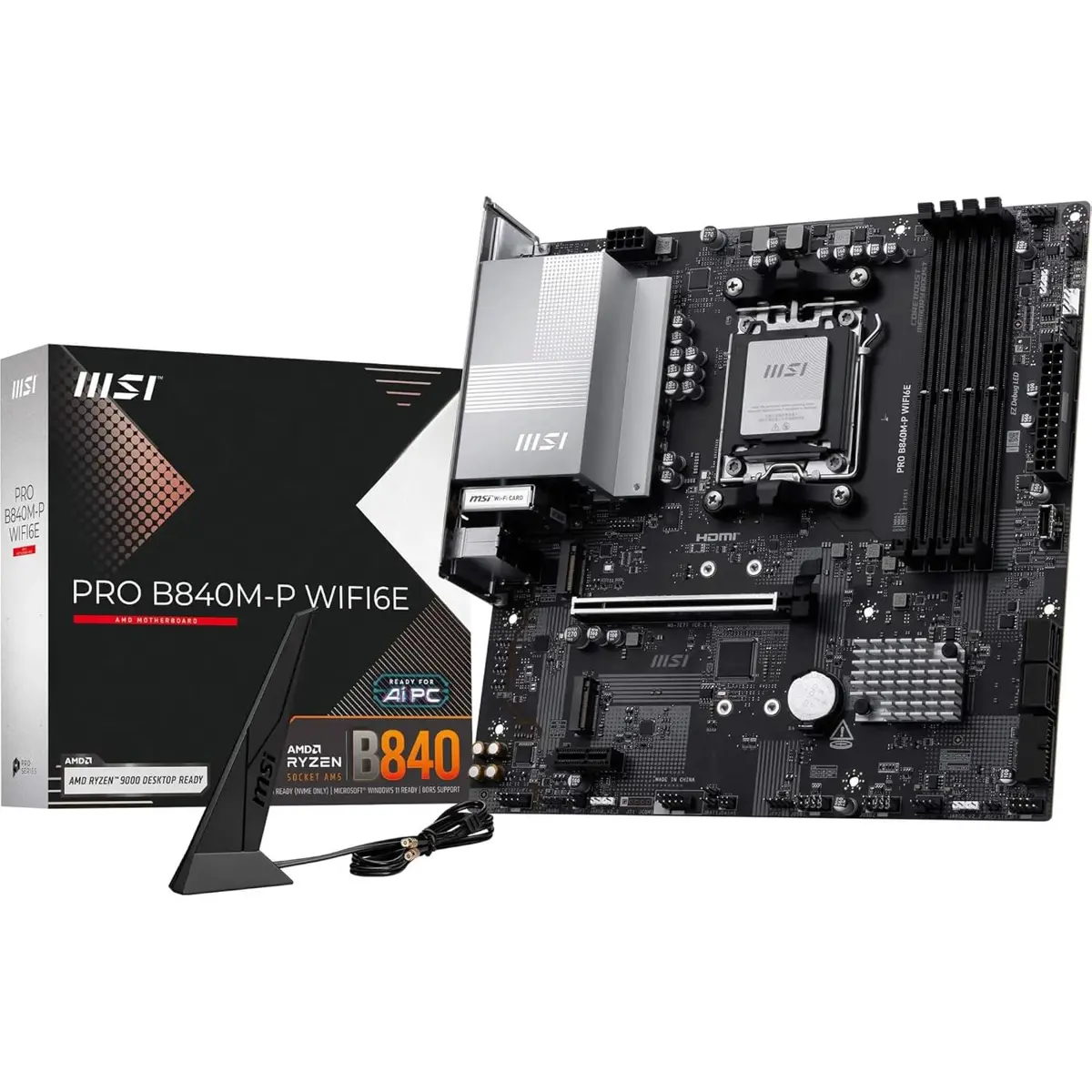 MSI Pro B840M-P Wifi6E M-ATX AM5 Motherboard