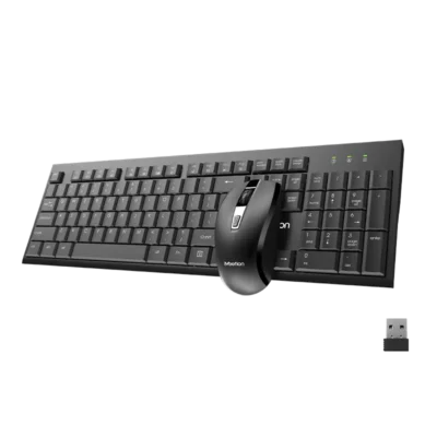 Meetion C4120 Computer Wireless Keyboard and Mouse - Black