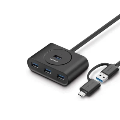 UGREEN 40850 USB 3.0 Hub with USB-C Port 1m - Black