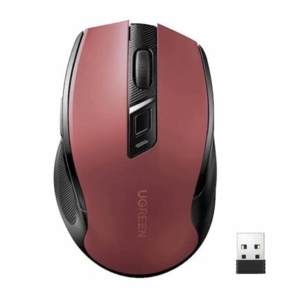 UGreen 25752 Wireless Ergonomic Silent Click Mouse - Red