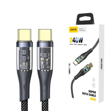 ASPOR A153 240W Type C to Type C PD Fast Charging DATA Cable 1.8M