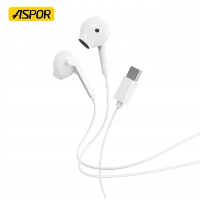 Aspor A221 Type‐C Stereo Wired Earphone Full Compatible
