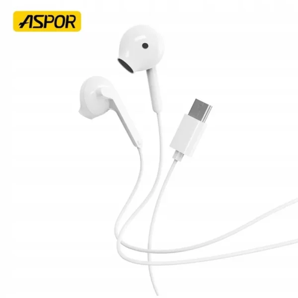 Aspor A221 Type‐C Stereo Wired Earphone Full Compatible