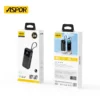 Aspor A361 10000mAh 33W Built-in Cable Power Bank Smart Charging