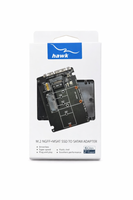HAWK M.2 NGFF SATA SSD to 2.5 inch SATA Adapter Converter Card Connector