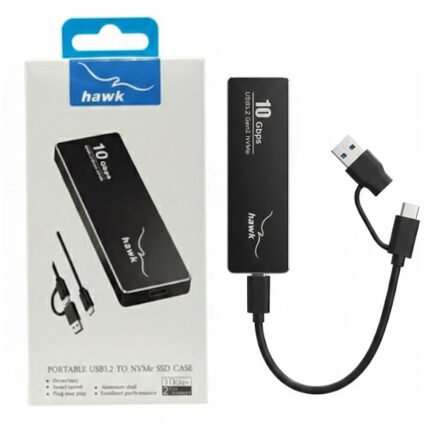 HAWK USB 3.1 to NVMe SSD Case with A-C to C Cable
