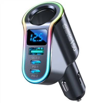 JOYROOM JR-CL21 150W 4-in-1 Car Charger - Black