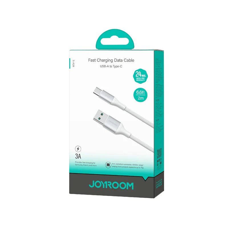 Joyroom S-A28 Fast Charging Data Cable USB-A To Lightning 2M - White
