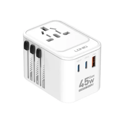 LDNIO Z8 3 USB Ports 45W GaN Travel Adapter