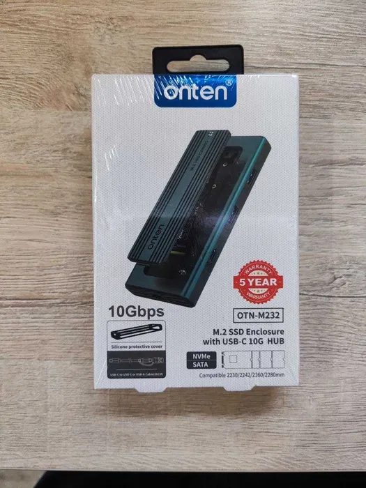 ONTEN M232 NVME M.2 ENCLOURE+DUAL USB+TYPE C