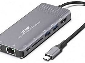 Onten 95117 8 in 1 Type-C Multi Function Hub Dock Station