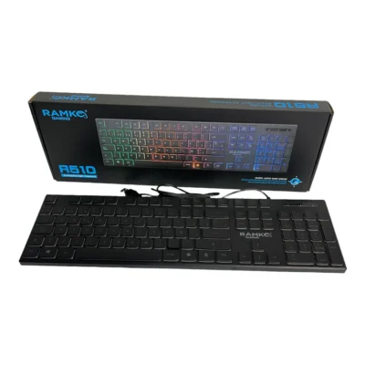 RAMKO R510 RGB Gaming Keyboard – Silent, Soft Keys & Backlight Design