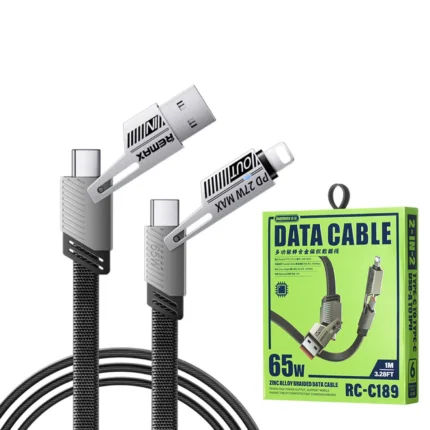 REMAX RC‐C189 65W 4in1 Multi‐Functional Zinc Alloy Braided Data Cable