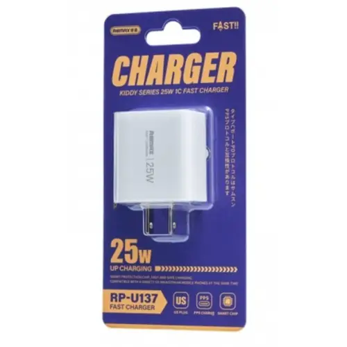 REMAX RP‐U137 25W 1C Kiddy Series Fast Charger