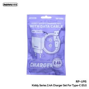 REMAX RP‐U95‐C 2.4A EU Charger Kiddy Series Charger Set with Cable