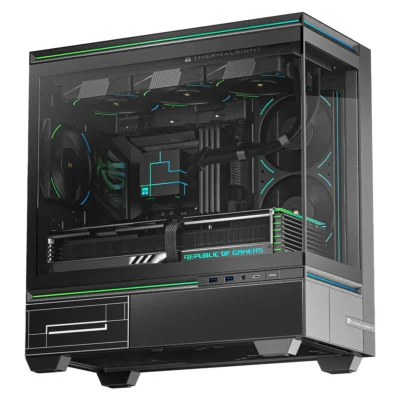 Thermalright TL-M10W Mid-Tower Micro-ATX Gaming Case - Black