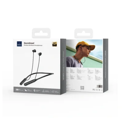 WIWU GB01 Soundcool Wireless Neckband Headphones - Black